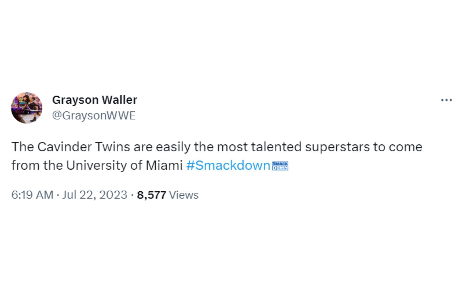 Grayson Waller has his eyes set on having The Rock appear on his talk show